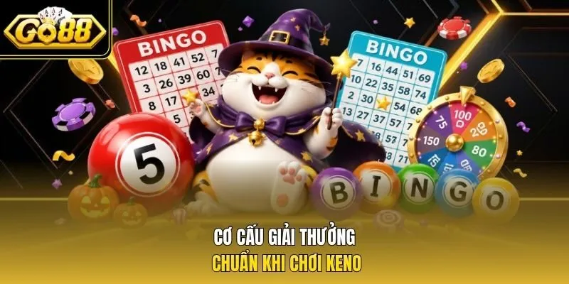 Cơ cấu giải thưởng chuẩn khi chơi Keno